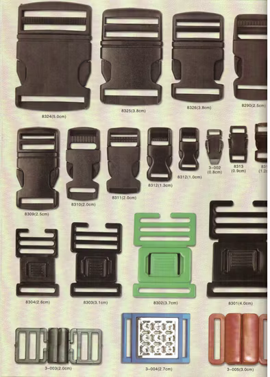 Fivela de liberação lateral rápida de plástico ajustável para mochila